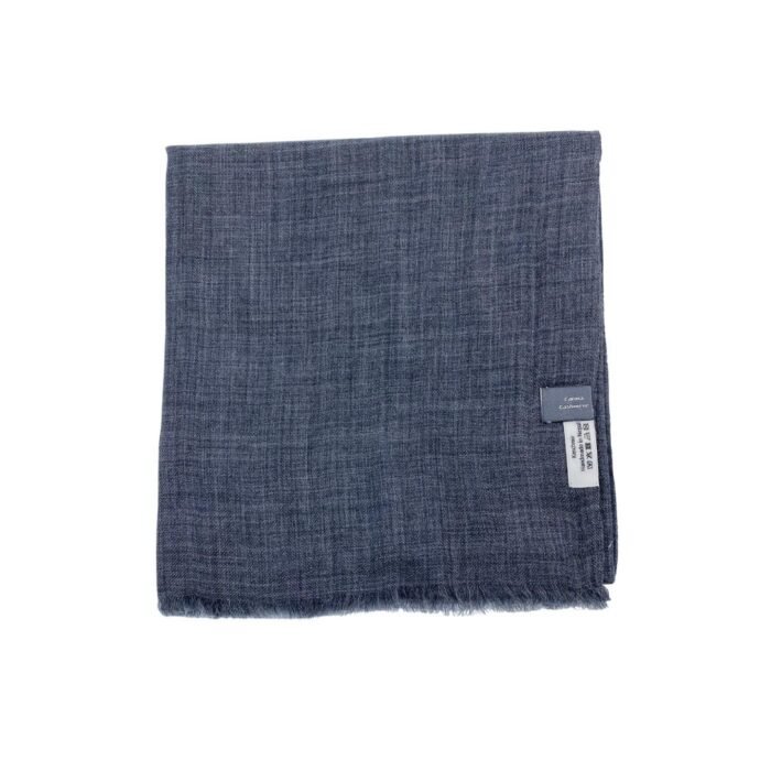 Naturfarbener Kaschmir Schal in Fischgrat Bindung – Bild 3