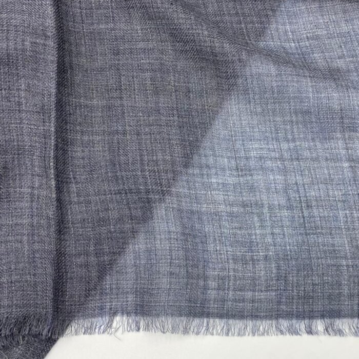 Naturfarbener Kaschmir Schal in Fischgrat Bindung – Bild 2