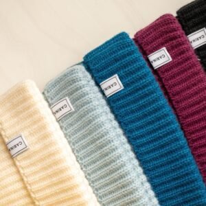 Oversize Kaschmir Beanie gerippt